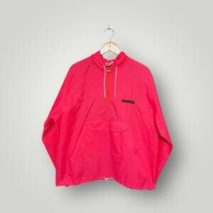 Vintage 80s Promo Martini & Rossi Windbreaker Jacket Neon Pink L Mens
